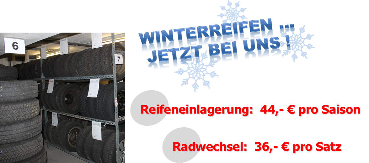 Reifeneinlagerung + Räderwechsel